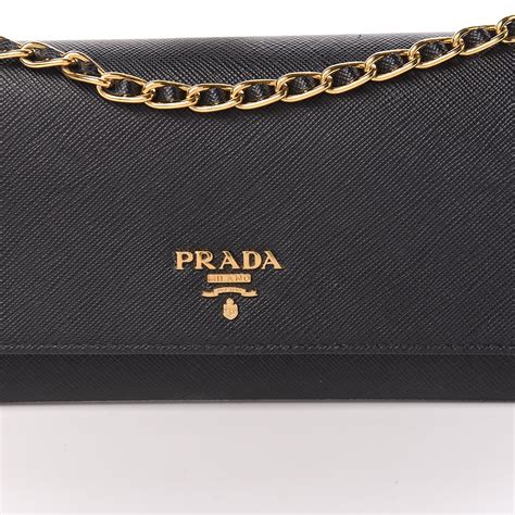 prada saffiano metal wallet on chain|Prada saffiano wallet price.